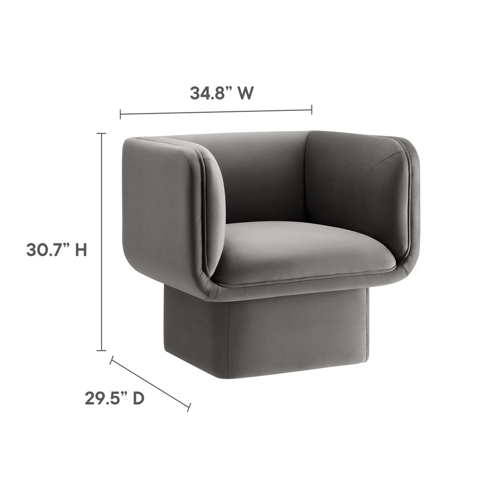 Tate Performance Velvet Accent Chair by Modway | Accent Chairs | Modishstore - 27