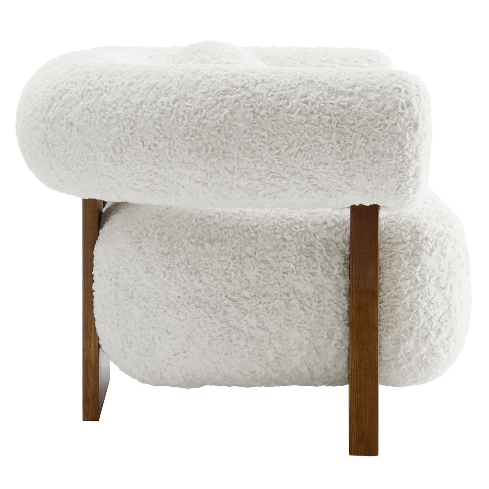 Jace Faux Fur Fabric Accent Chair by Modway | Accent Chairs | Modishstore - 3