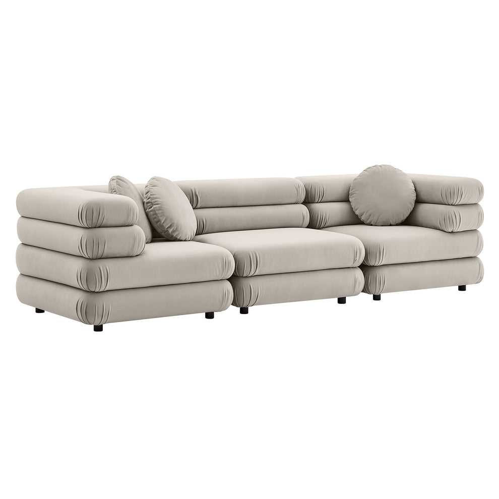 Jubilee 3-Piece Modular Performance Velvet Sectional Sofa by Modway | Sofa Set | Modishstore - 2