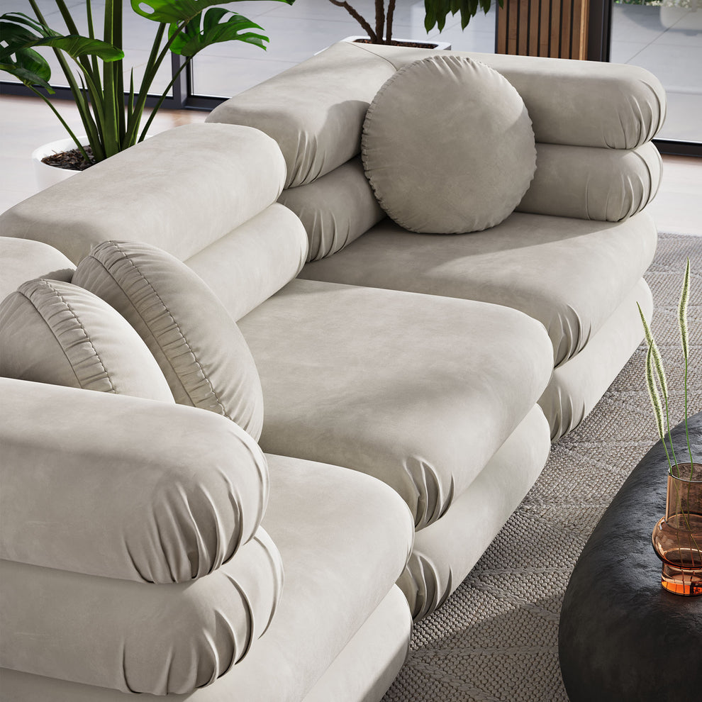 Jubilee 3-Piece Modular Performance Velvet Sectional Sofa by Modway | Sofa Set | Modishstore - 5