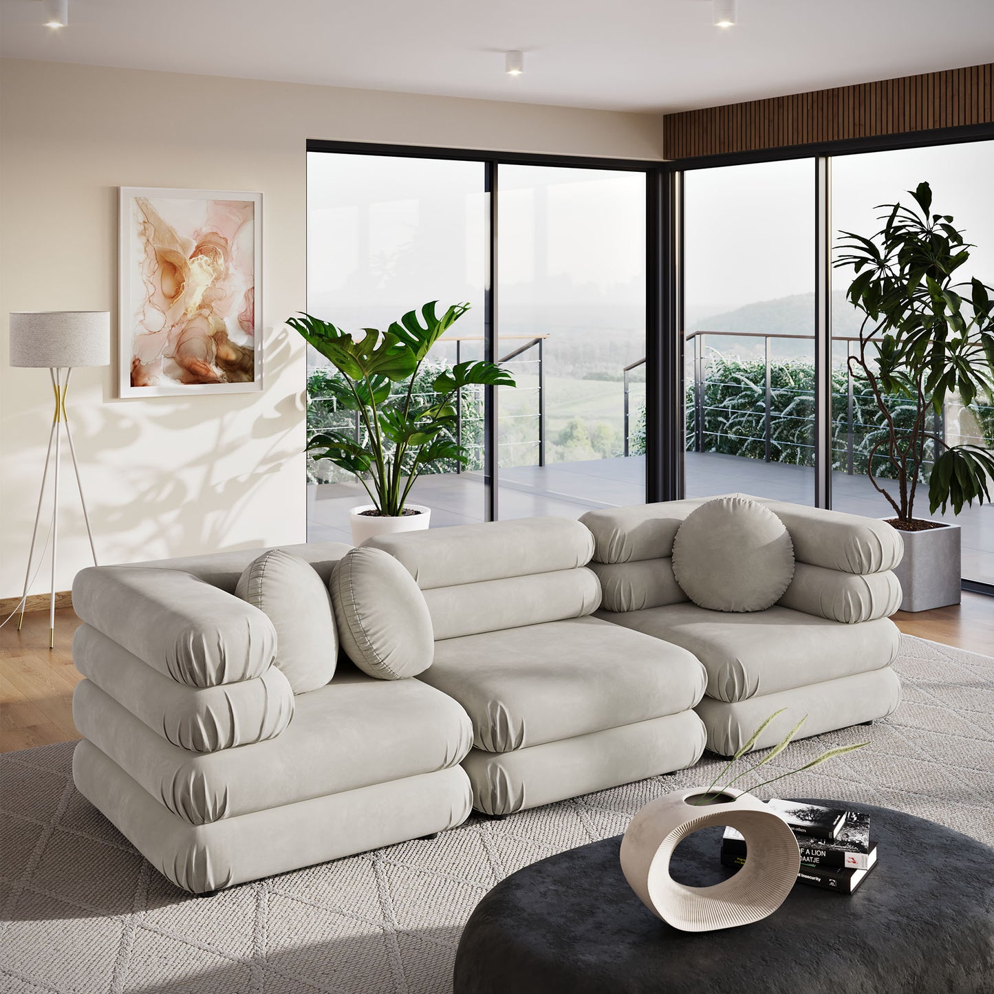 Jubilee 3-Piece Modular Performance Velvet Sectional Sofa by Modway | Sofa Set | Modishstore - 6