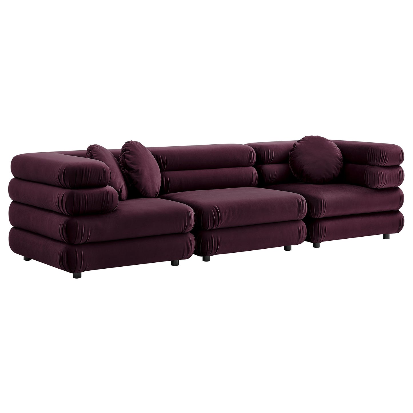 Jubilee 3-Piece Modular Performance Velvet Sectional Sofa by Modway | Sofa Set | Modishstore - 8
