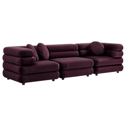Jubilee 3-Piece Modular Performance Velvet Sectional Sofa by Modway | Sofa Set | Modishstore - 8