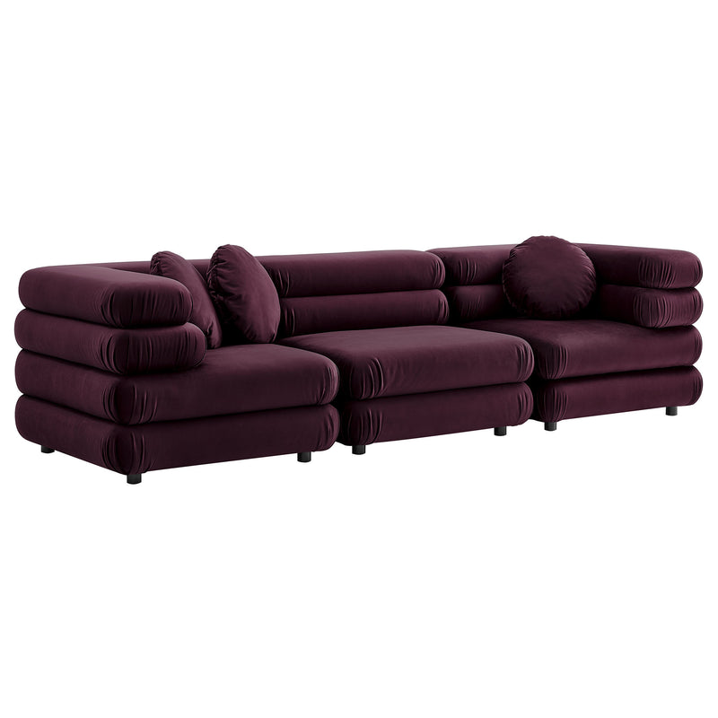 Jubilee 3-Piece Modular Performance Velvet Sectional Sofa by Modway | Sofa Set | Modishstore - 8