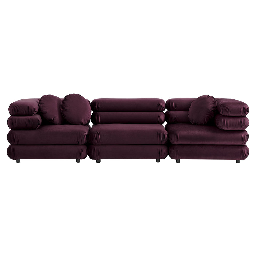 Jubilee 3-Piece Modular Performance Velvet Sectional Sofa by Modway | Sofa Set | Modishstore - 9