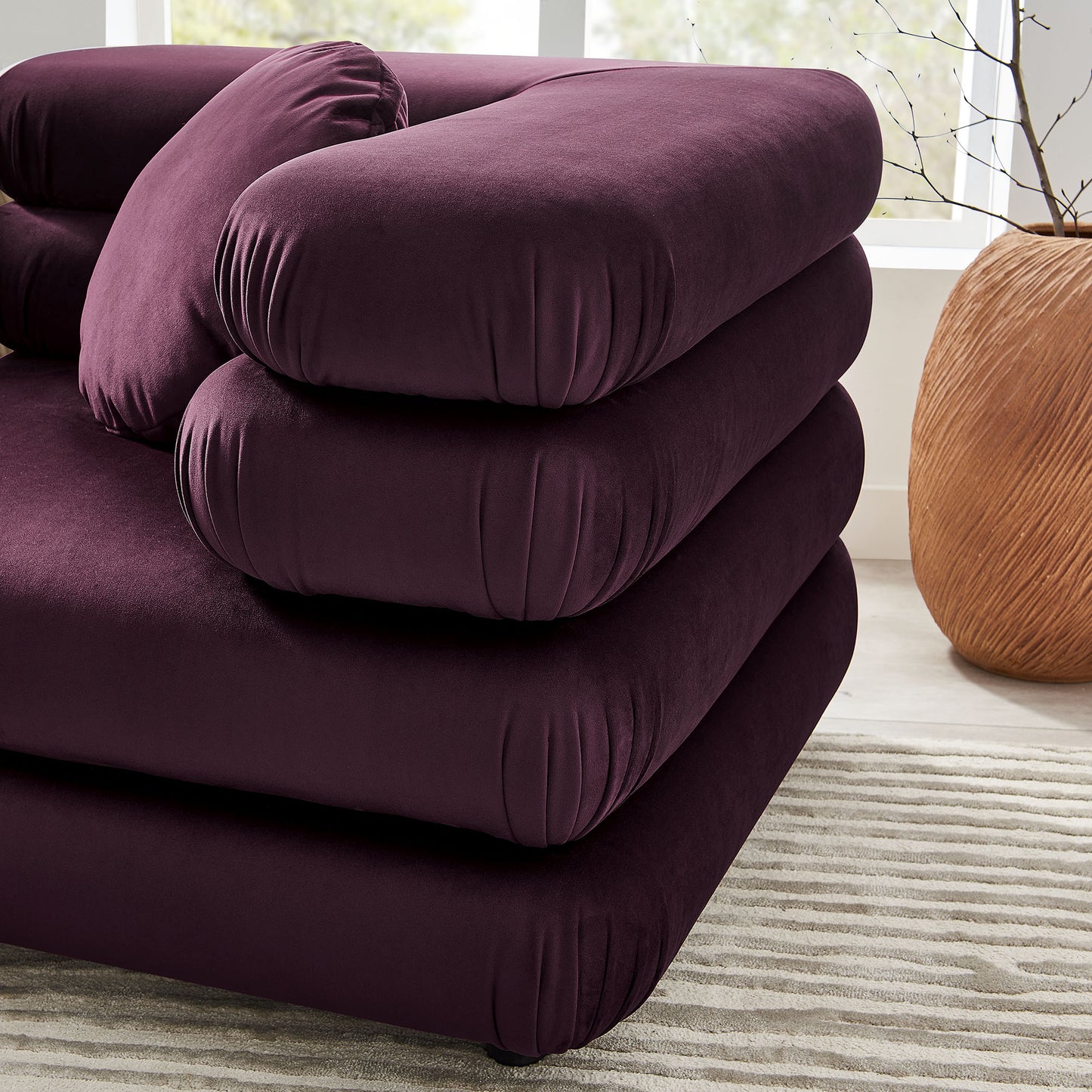 Jubilee 3-Piece Modular Performance Velvet Sectional Sofa by Modway | Sofa Set | Modishstore - 10