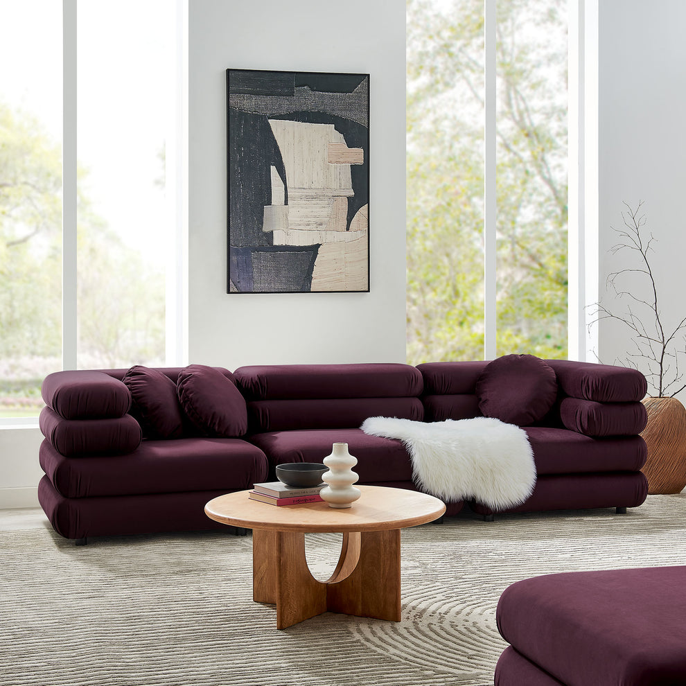 Jubilee 3-Piece Modular Performance Velvet Sectional Sofa by Modway | Sofa Set | Modishstore - 11
