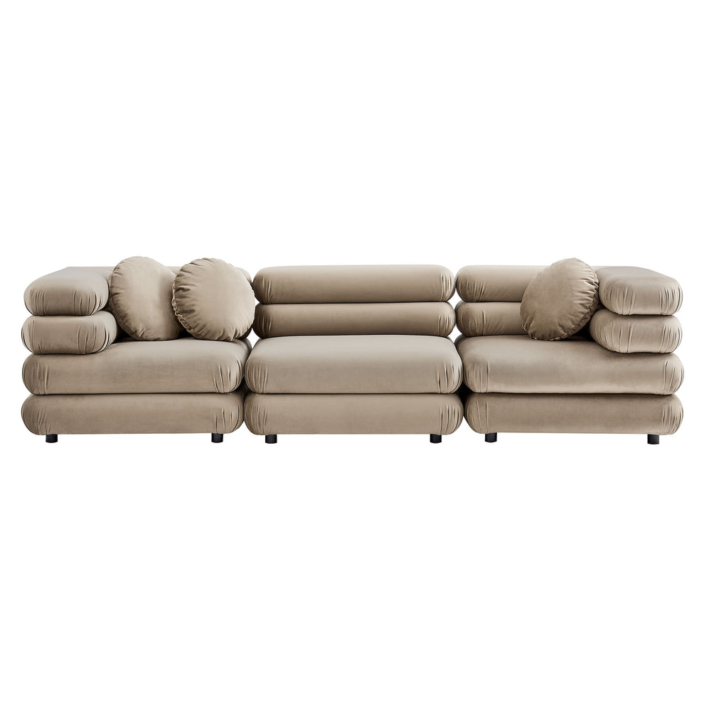 Jubilee 3-Piece Modular Performance Velvet Sectional Sofa by Modway | Sofa Set | Modishstore - 16
