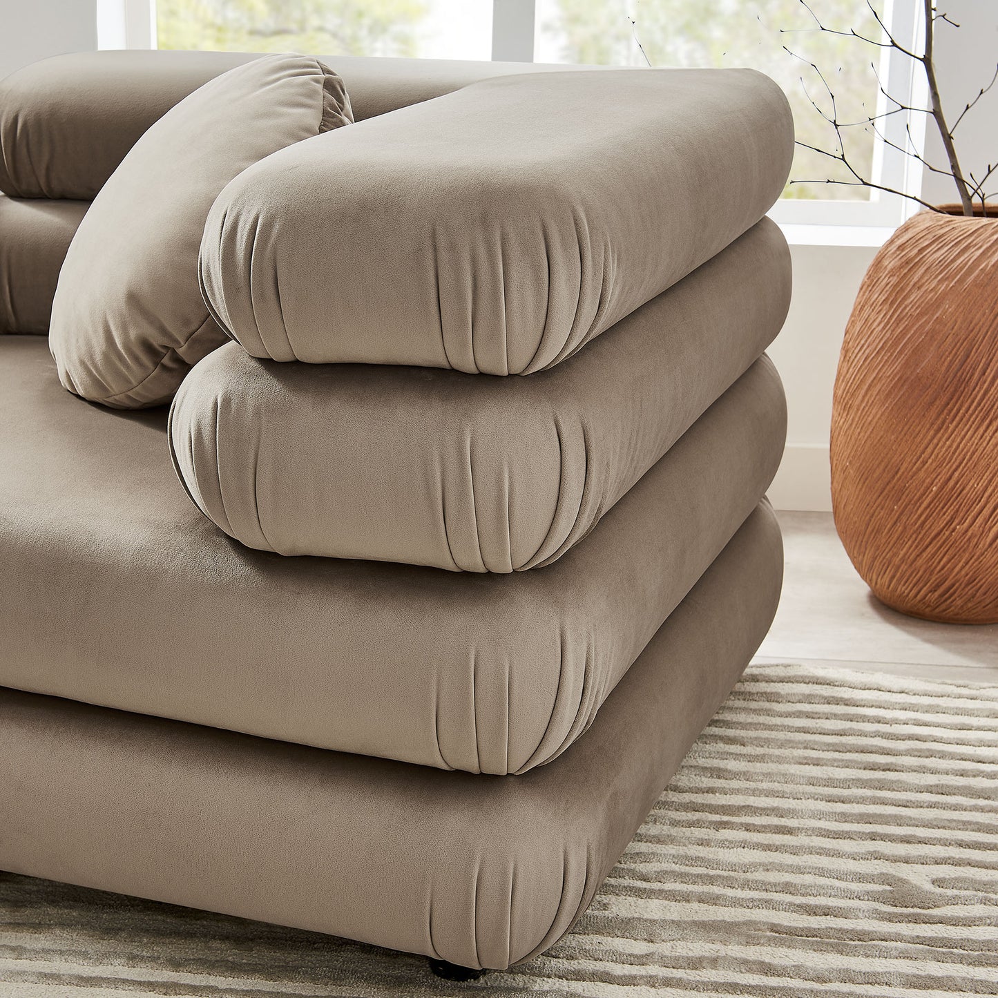 Jubilee 3-Piece Modular Performance Velvet Sectional Sofa by Modway | Sofa Set | Modishstore - 17