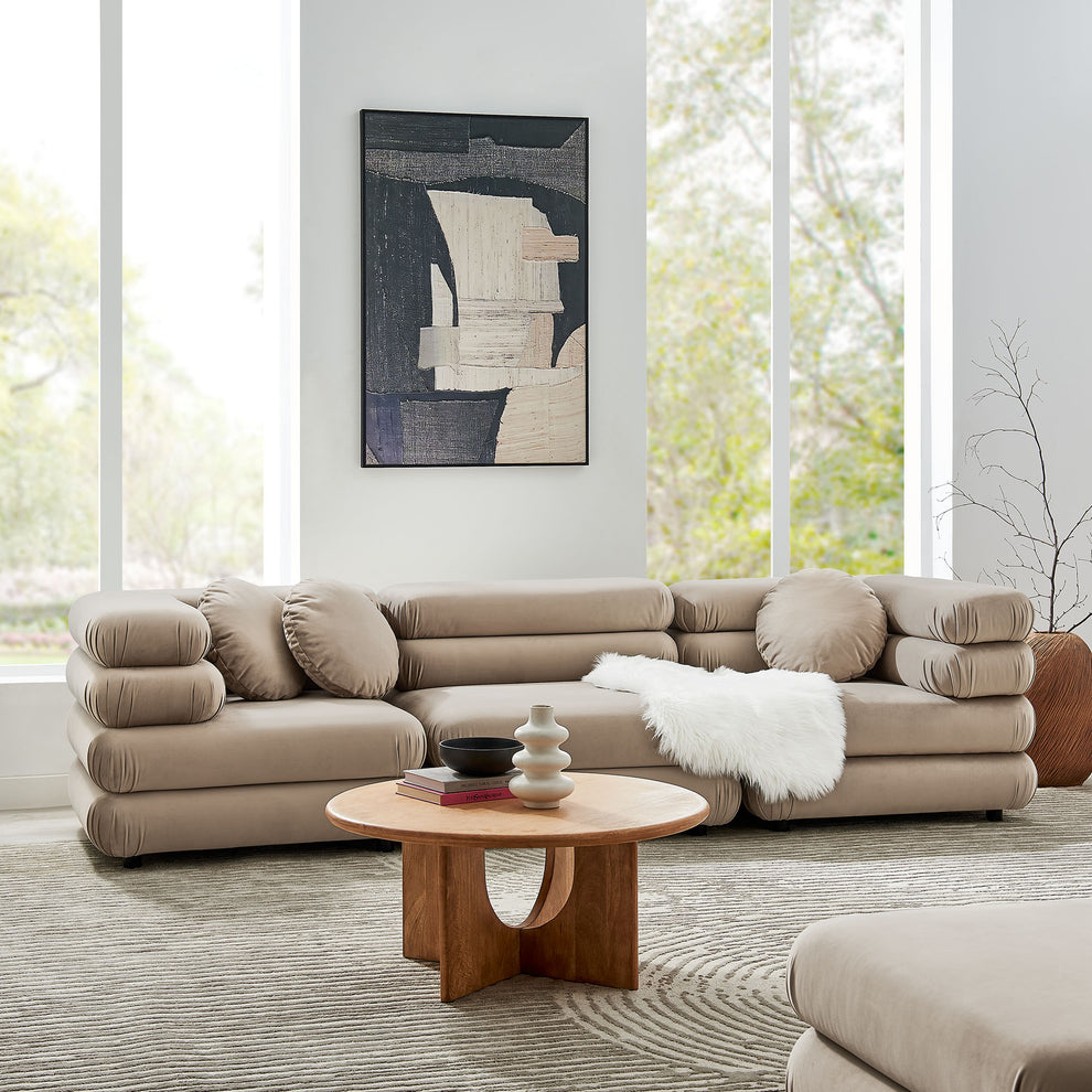 Jubilee 3-Piece Modular Performance Velvet Sectional Sofa by Modway | Sofa Set | Modishstore - 18