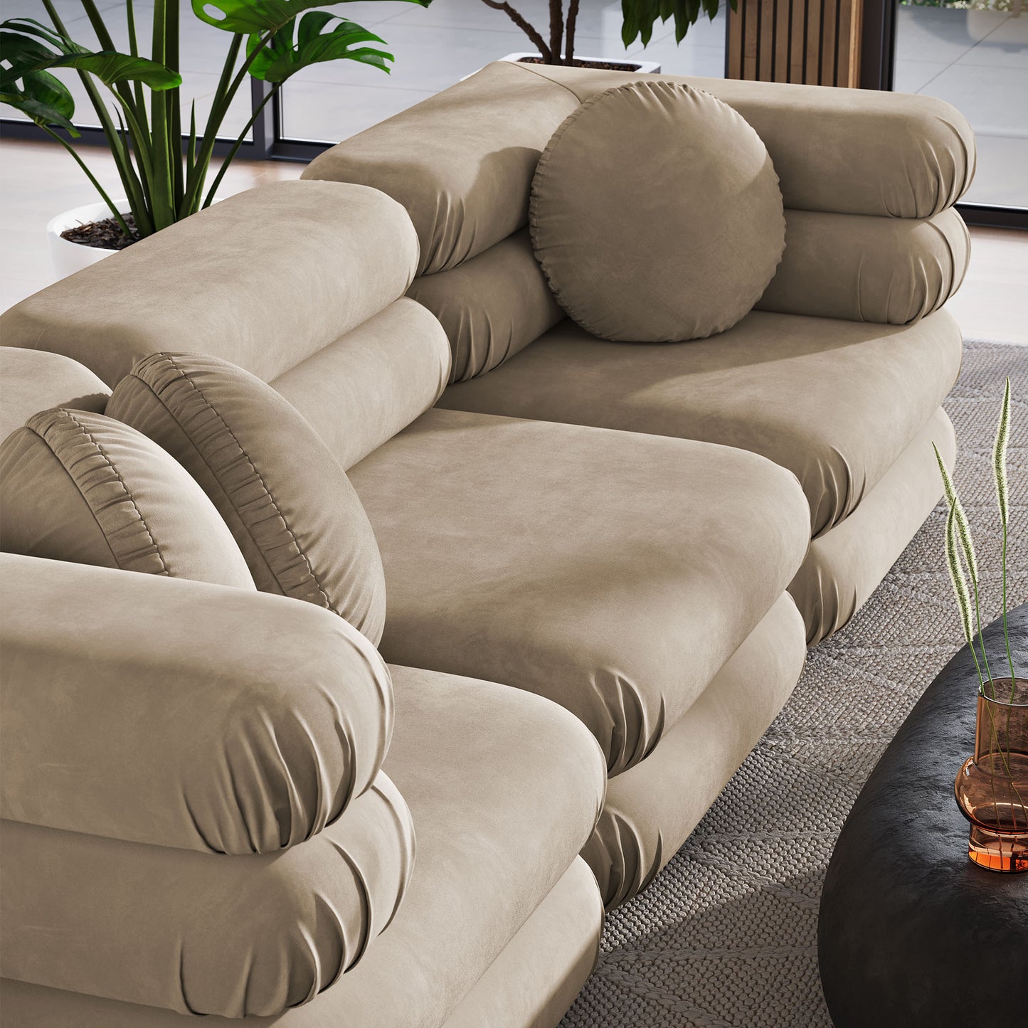 Jubilee 3-Piece Modular Performance Velvet Sectional Sofa by Modway | Sofa Set | Modishstore - 19