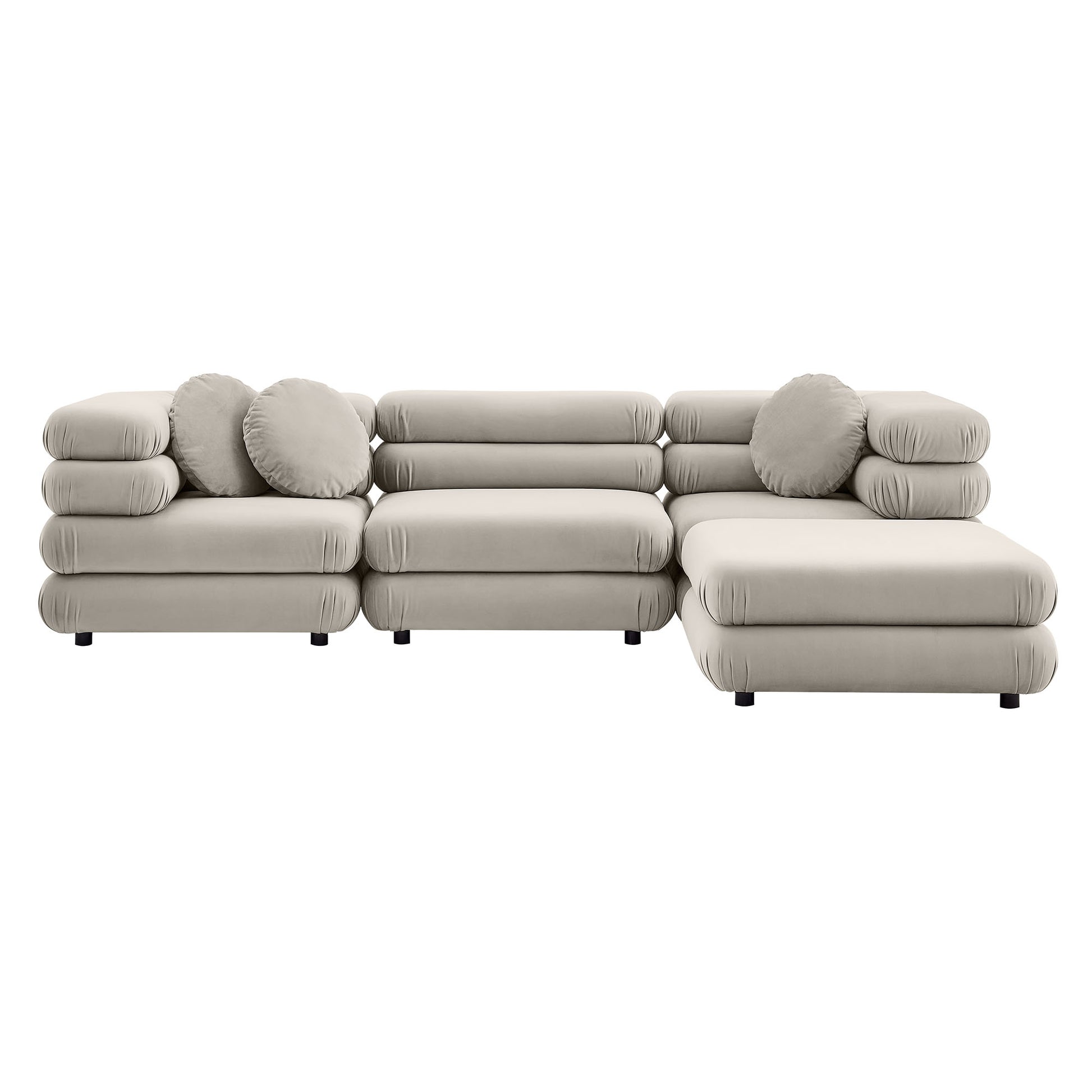 Jubilee 4-Piece Modular Performance Velvet Sectional Sofa by Modway | Sofa Set | Modishstore - 3