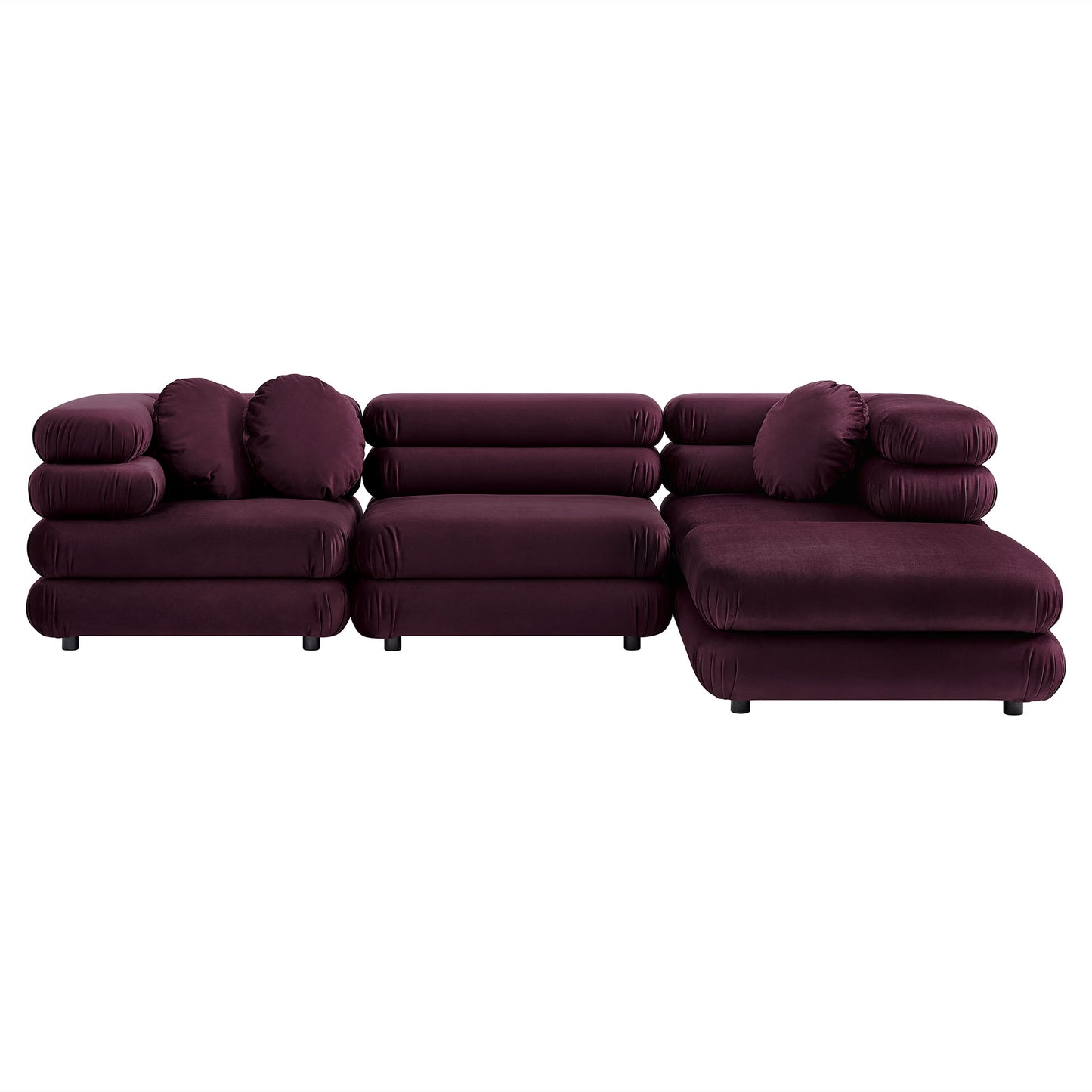 Jubilee 4-Piece Modular Performance Velvet Sectional Sofa by Modway | Sofa Set | Modishstore - 9