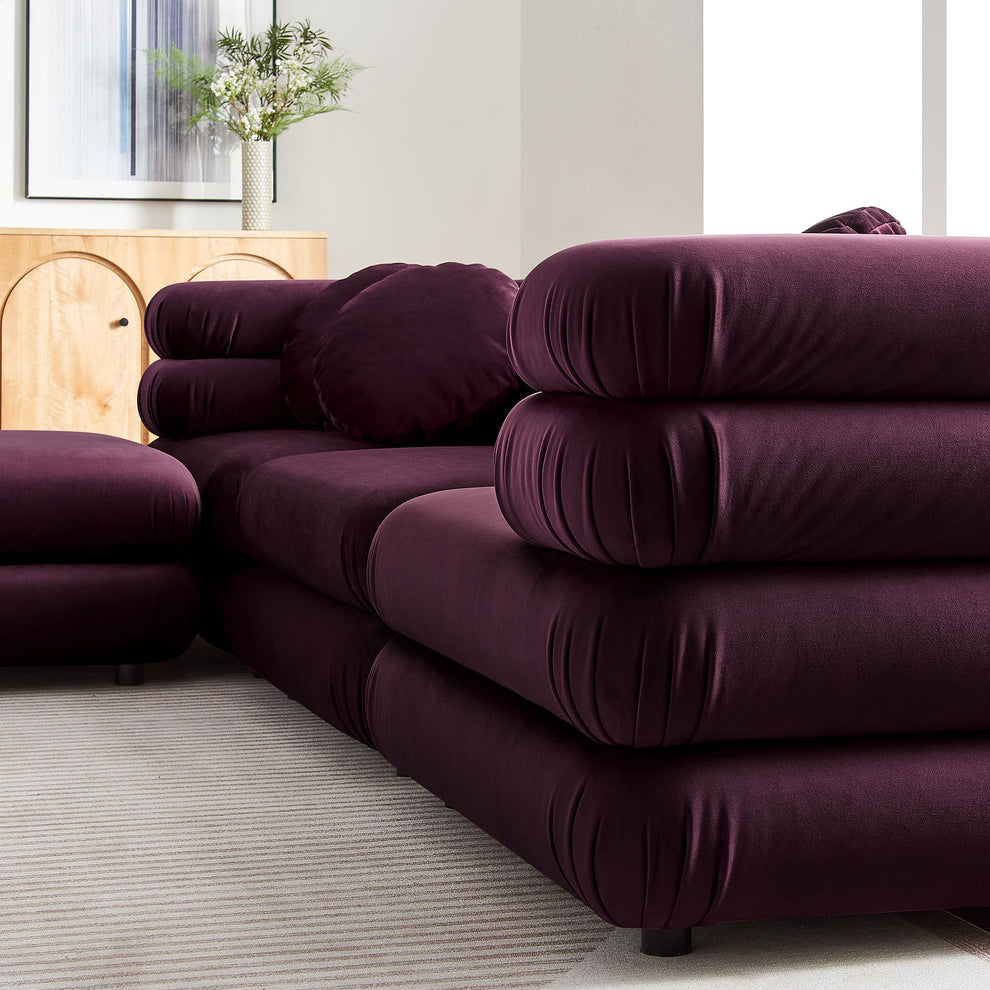 Jubilee 4-Piece Modular Performance Velvet Sectional Sofa by Modway | Sofa Set | Modishstore - 10