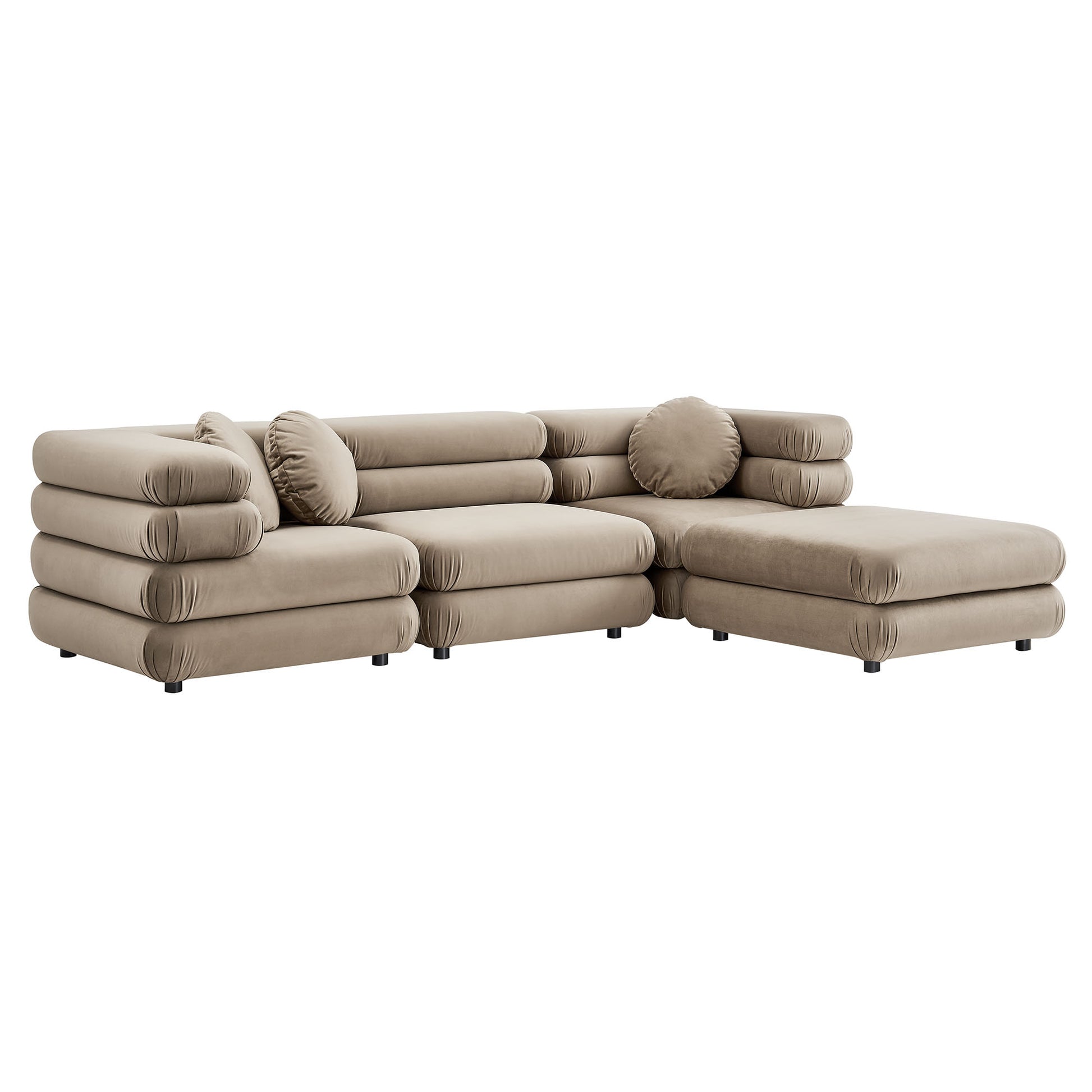 Jubilee 4-Piece Modular Performance Velvet Sectional Sofa by Modway | Sofa Set | Modishstore - 16