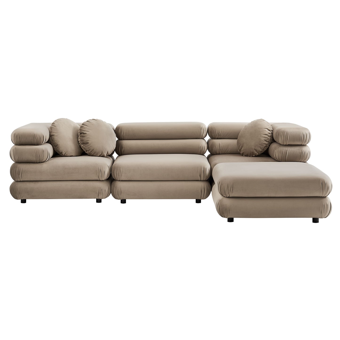 Jubilee 4-Piece Modular Performance Velvet Sectional Sofa by Modway | Sofa Set | Modishstore - 17