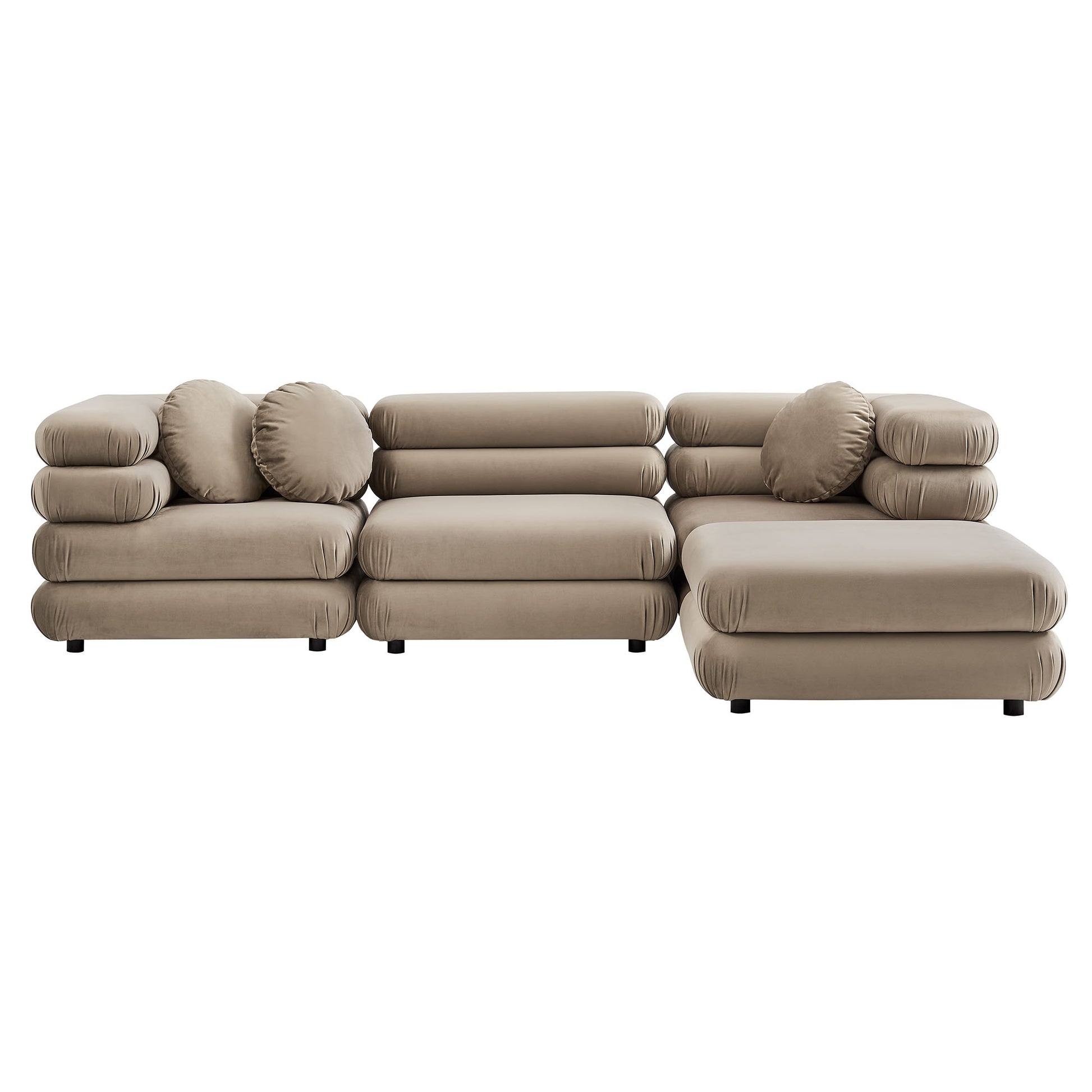 Jubilee 4-Piece Modular Performance Velvet Sectional Sofa by Modway | Sofa Set | Modishstore - 17