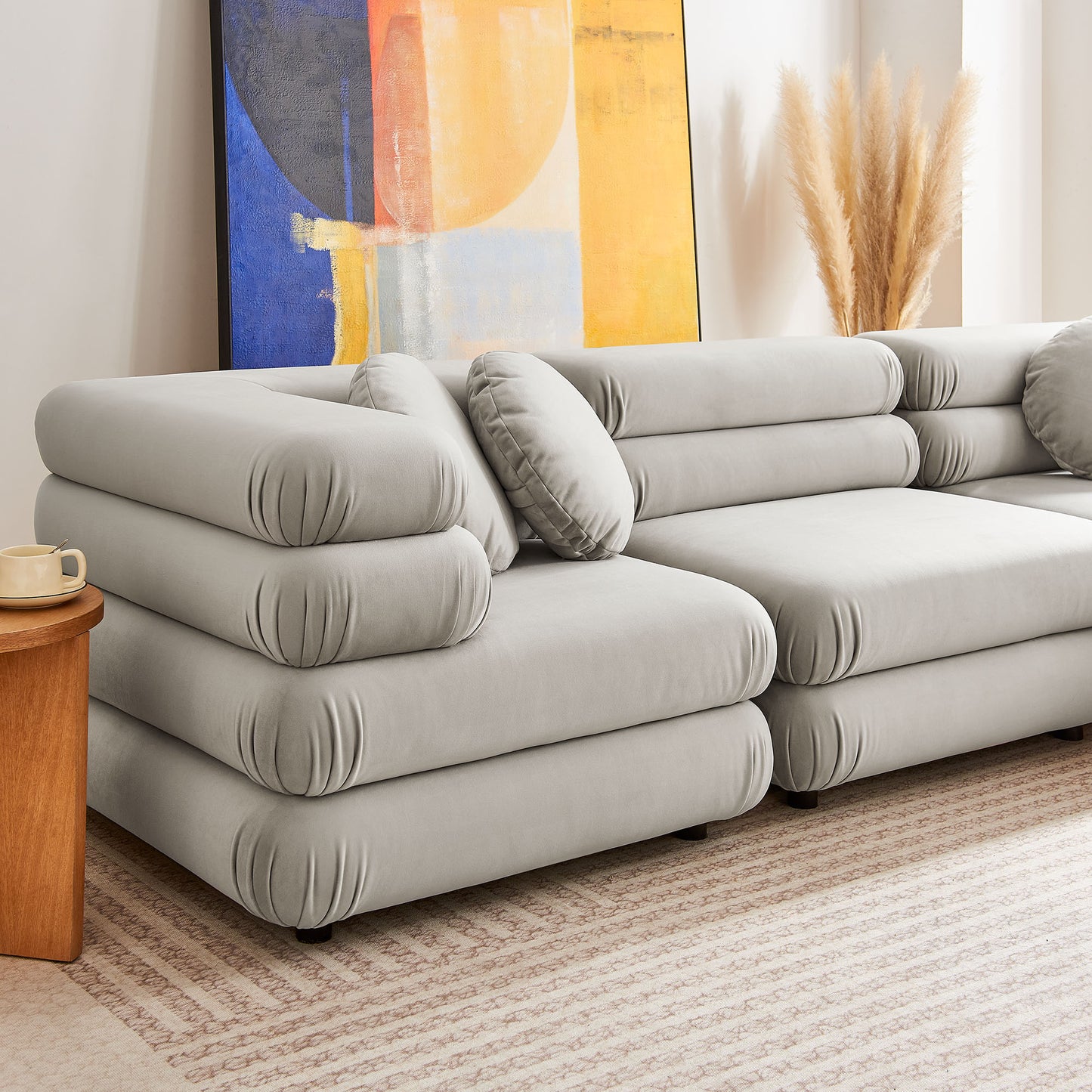 Jubilee 5-Piece Modular Performance Velvet Sectional Sofa by Modway | Sofa Set | Modishstore - 4