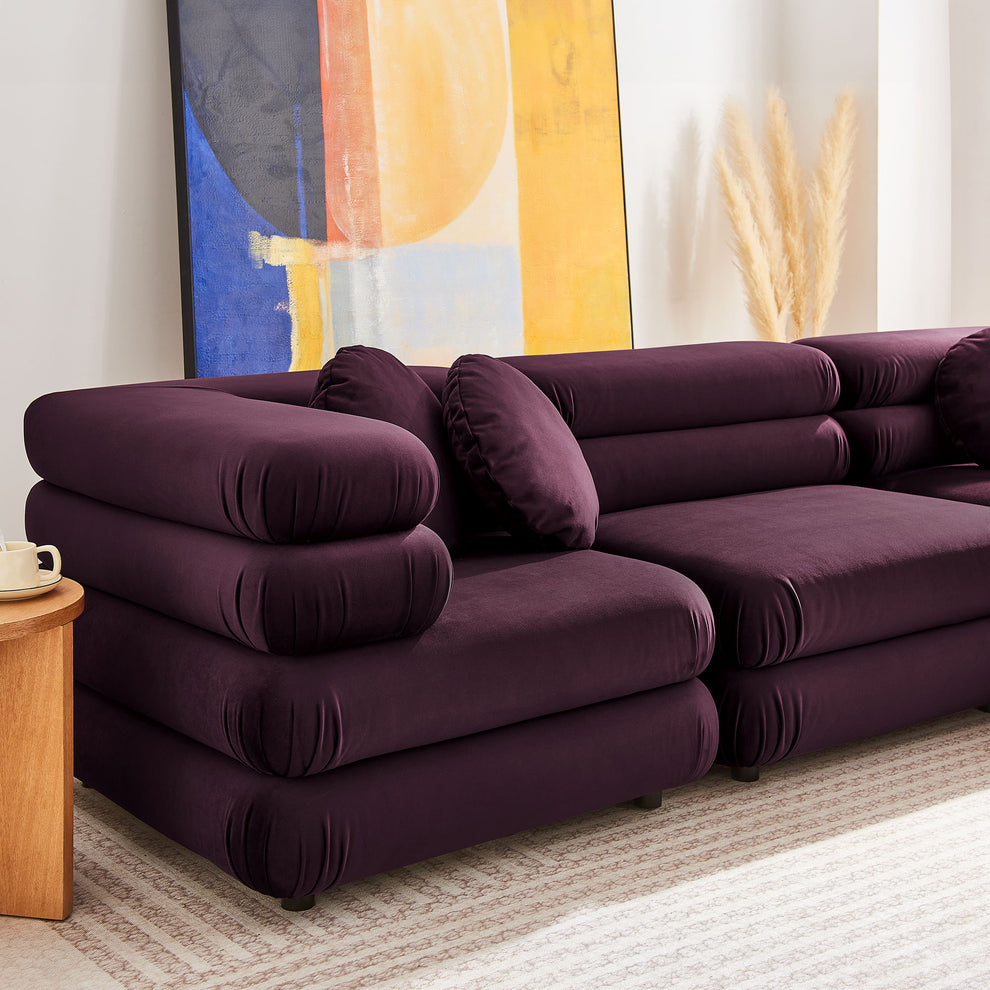 Jubilee 5-Piece Modular Performance Velvet Sectional Sofa by Modway | Sofa Set | Modishstore - 10