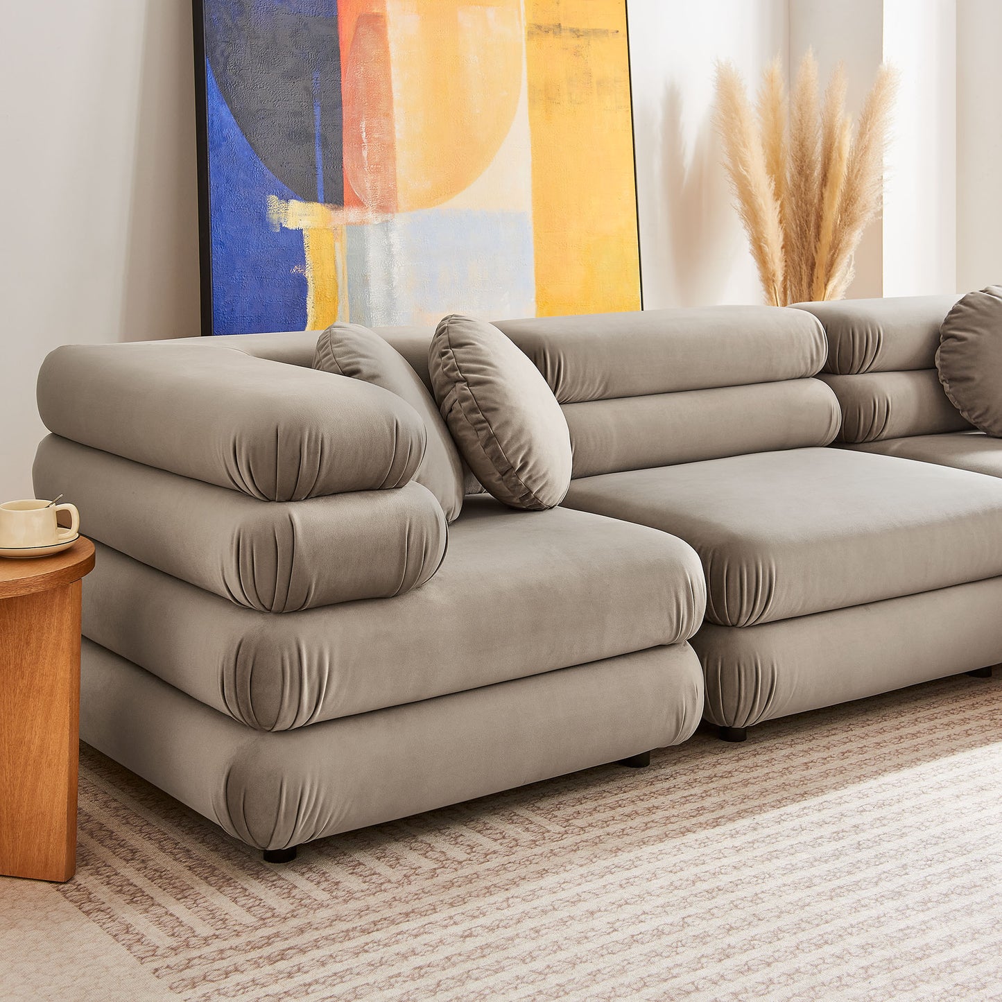 Jubilee 5-Piece Modular Performance Velvet Sectional Sofa by Modway | Sofa Set | Modishstore - 17