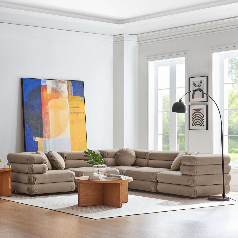 Jubilee 5-Piece Modular Performance Velvet Sectional Sofa by Modway | Sofa Set | Modishstore - 18
