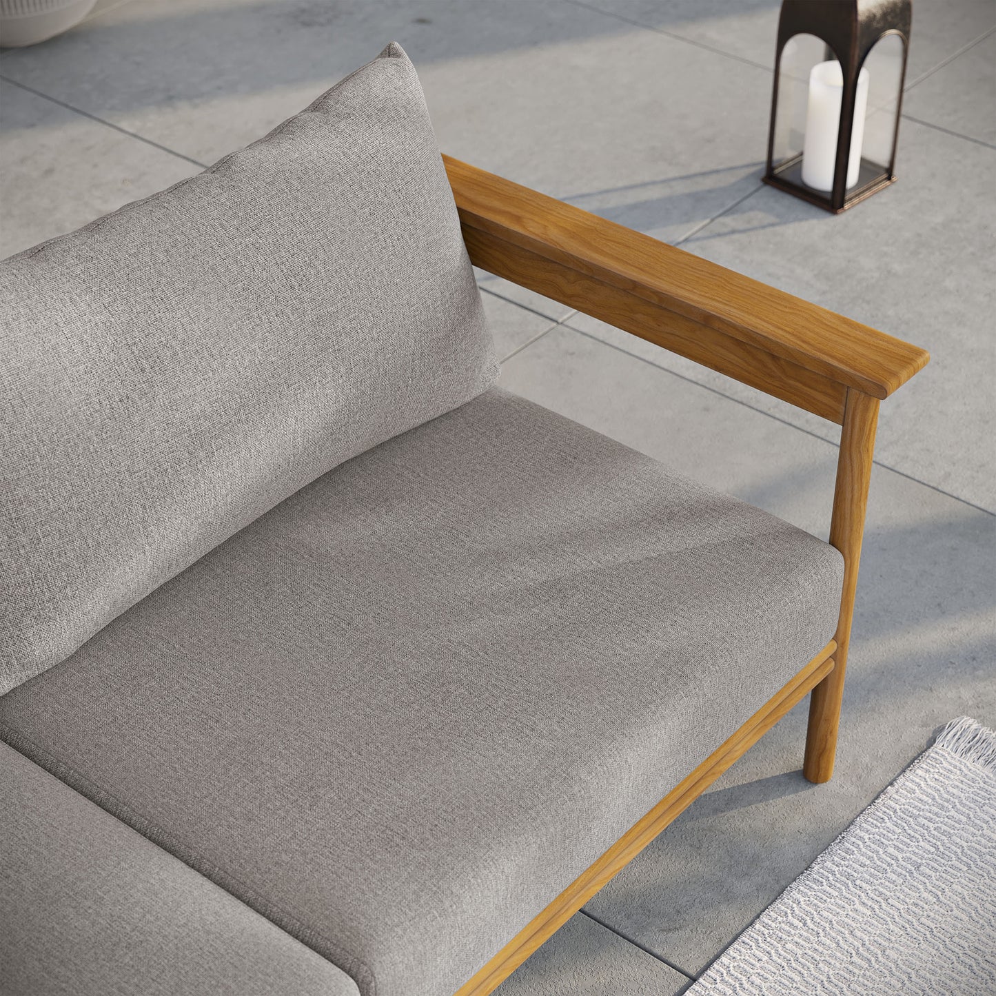 Wren Outdoor Patio Teak Wood Sofa by Modway | Outdoor Chairs | Modishstore - 8