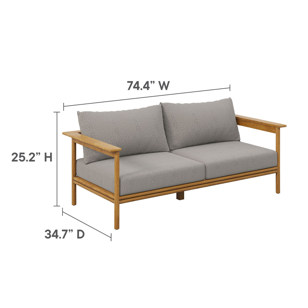 Wren Outdoor Patio Teak Wood Sofa by Modway | Outdoor Chairs | Modishstore - 10