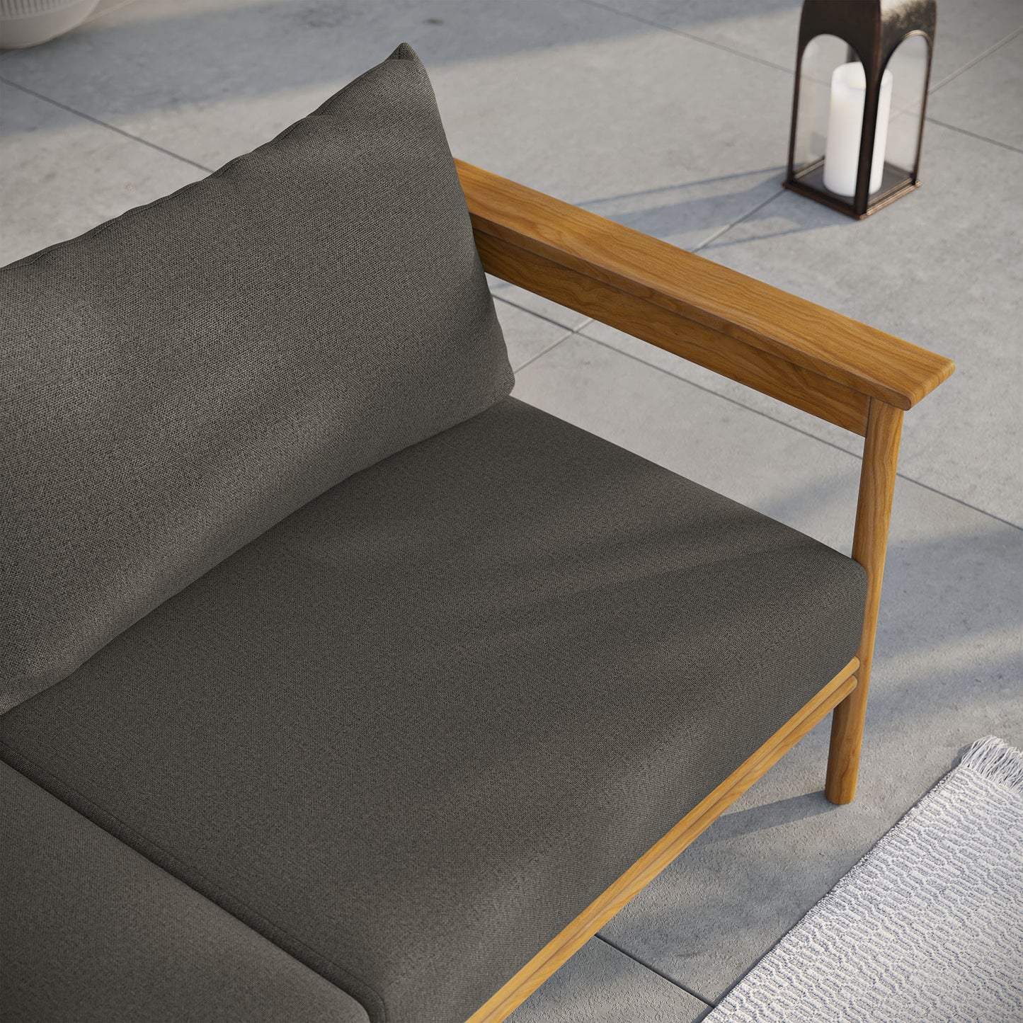 Wren Outdoor Patio Teak Wood Sofa by Modway | Outdoor Chairs | Modishstore - 17