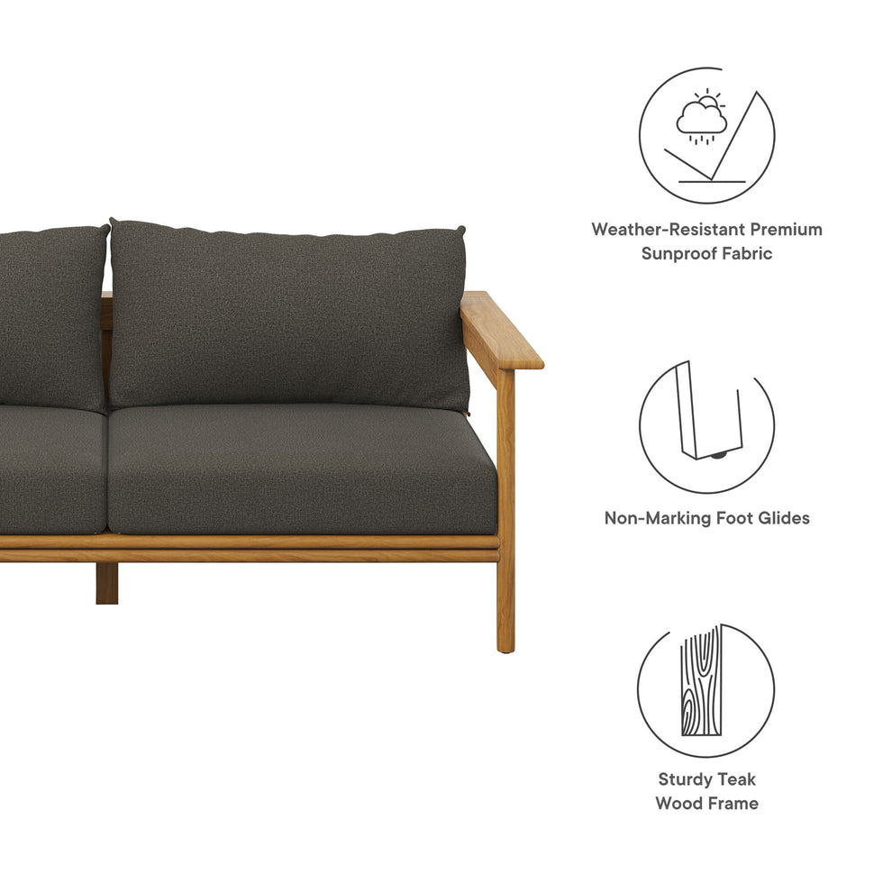 Wren Outdoor Patio Teak Wood Sofa by Modway | Outdoor Chairs | Modishstore - 19