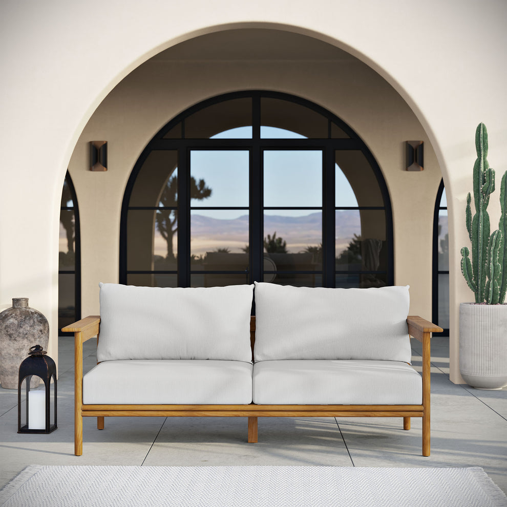 Wren Outdoor Patio Teak Wood Sofa by Modway | Outdoor Chairs | Modishstore - 28