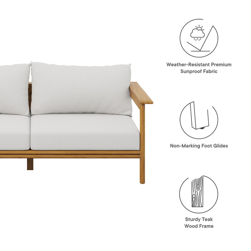 Wren Outdoor Patio Teak Wood Sofa by Modway | Outdoor Chairs | Modishstore - 29