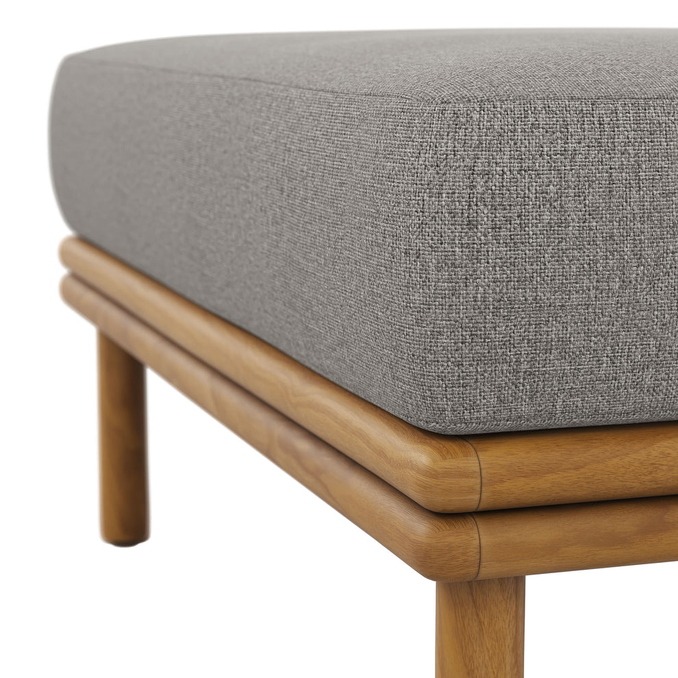 Wren Outdoor Patio Teak Wood Ottoman by Modway | Outdoor Chairs | Modishstore - 6