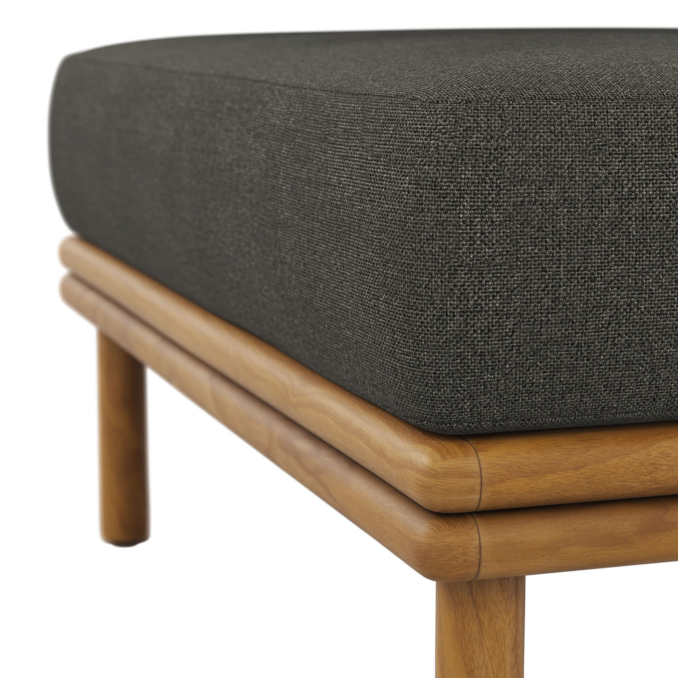 Wren Outdoor Patio Teak Wood Ottoman by Modway | Outdoor Chairs | Modishstore - 15