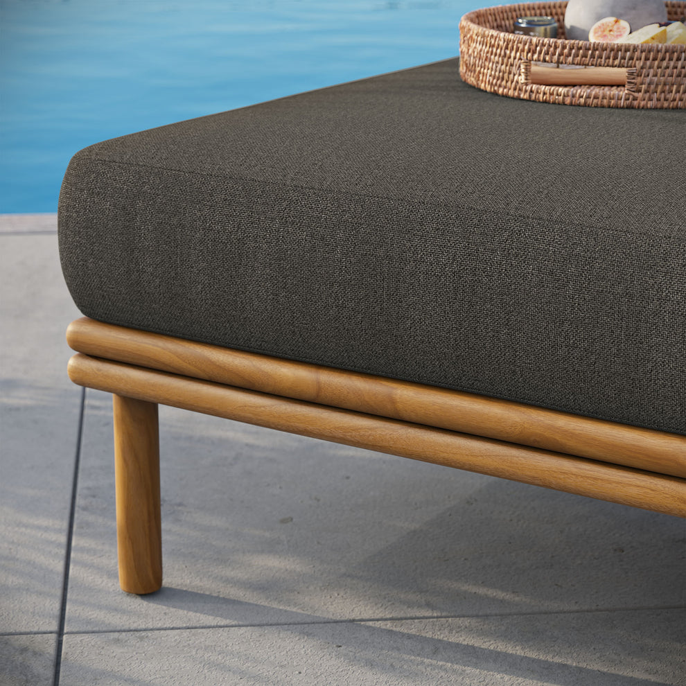 Wren Outdoor Patio Teak Wood Ottoman by Modway | Outdoor Chairs | Modishstore - 17
