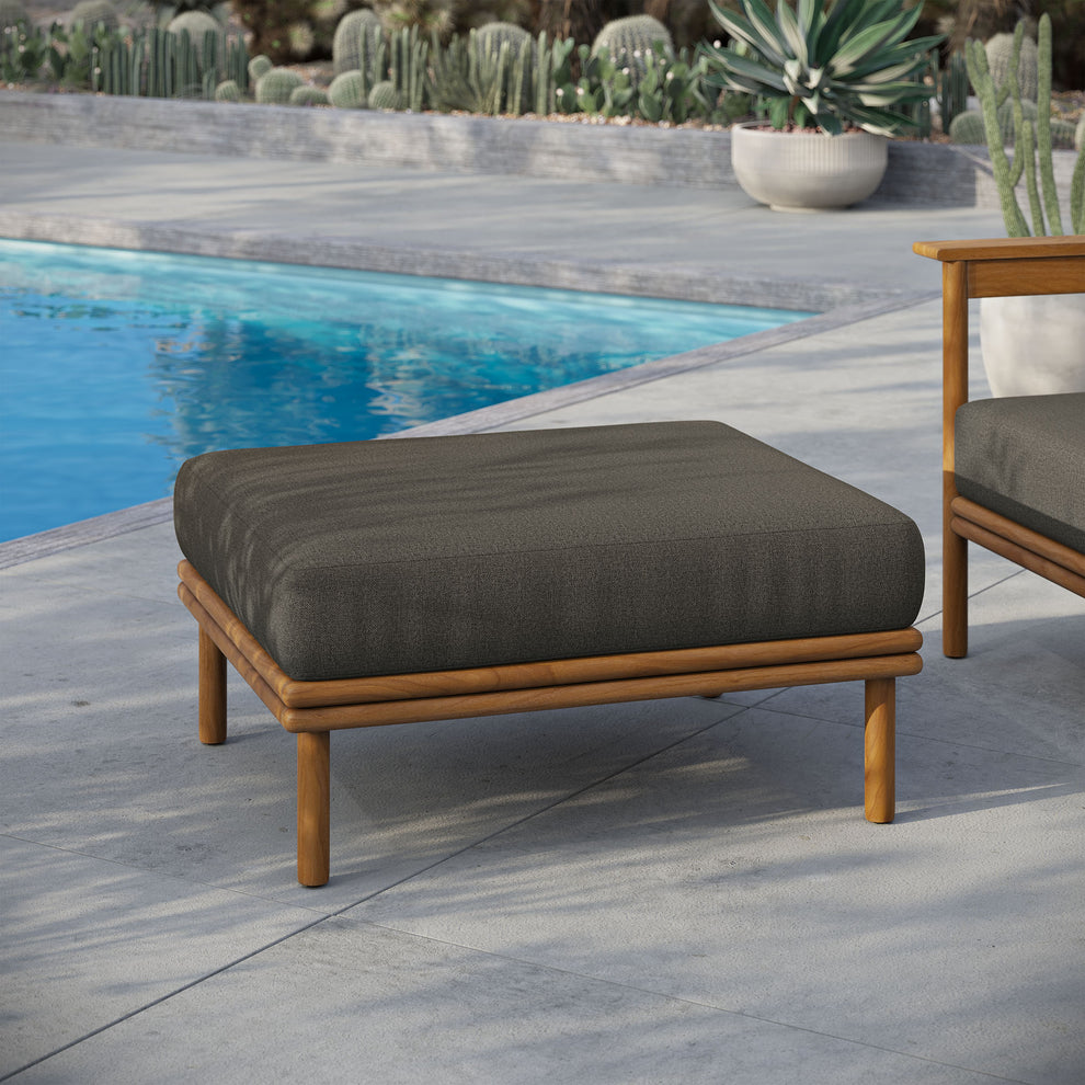 Wren Outdoor Patio Teak Wood Ottoman by Modway | Outdoor Chairs | Modishstore - 18