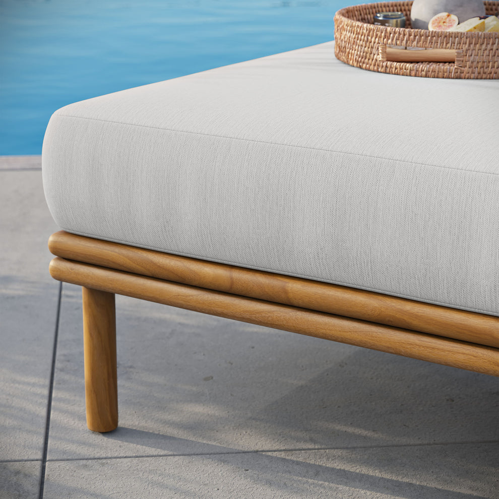 Wren Outdoor Patio Teak Wood Ottoman by Modway | Outdoor Chairs | Modishstore - 27