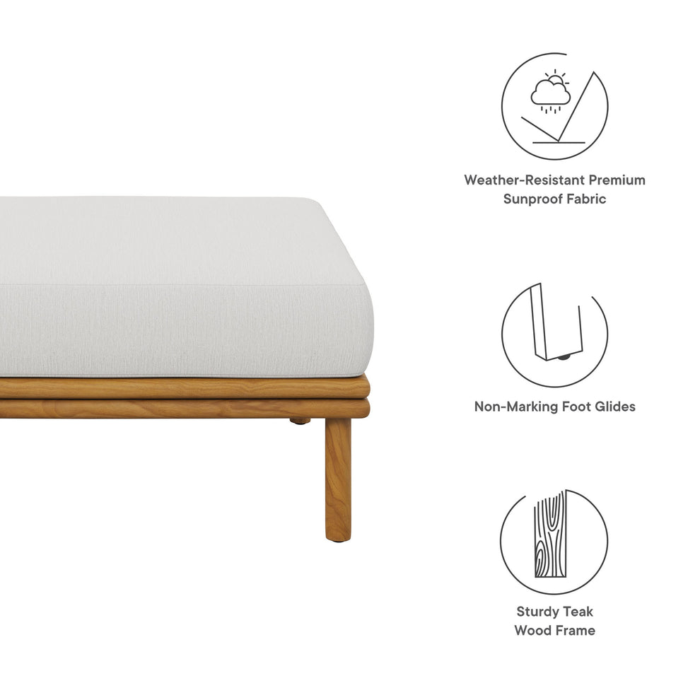Wren Outdoor Patio Teak Wood Ottoman by Modway | Outdoor Chairs | Modishstore - 29