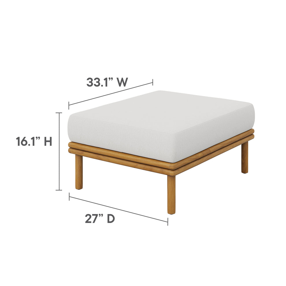 Wren Outdoor Patio Teak Wood Ottoman by Modway | Outdoor Chairs | Modishstore - 30