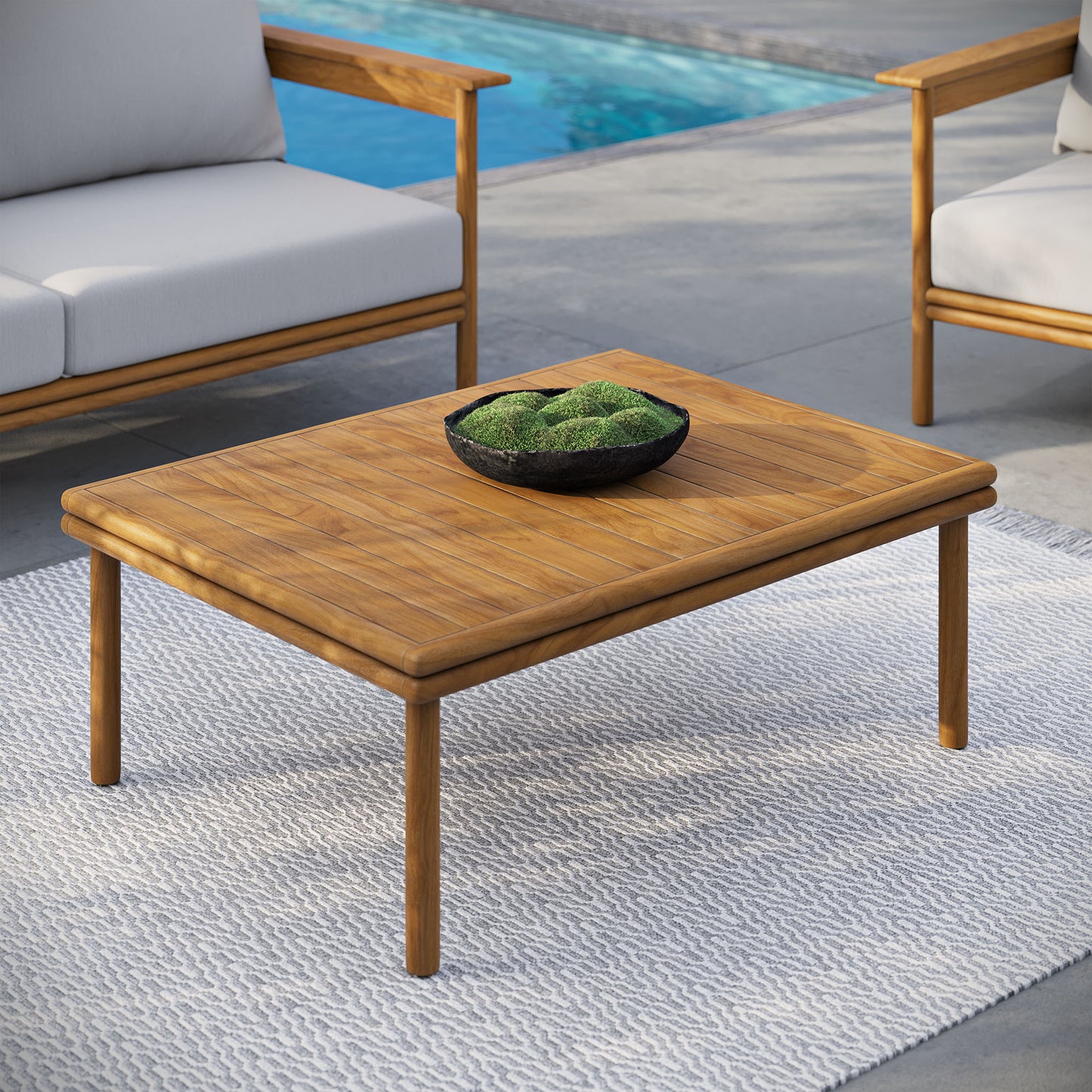 Wren Outdoor Patio Teak Wood Coffee Table by Modway | Coffee Tables | Modishstore - 1
