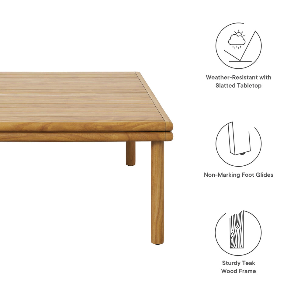 Wren Outdoor Patio Teak Wood Coffee Table by Modway | Coffee Tables | Modishstore - 7