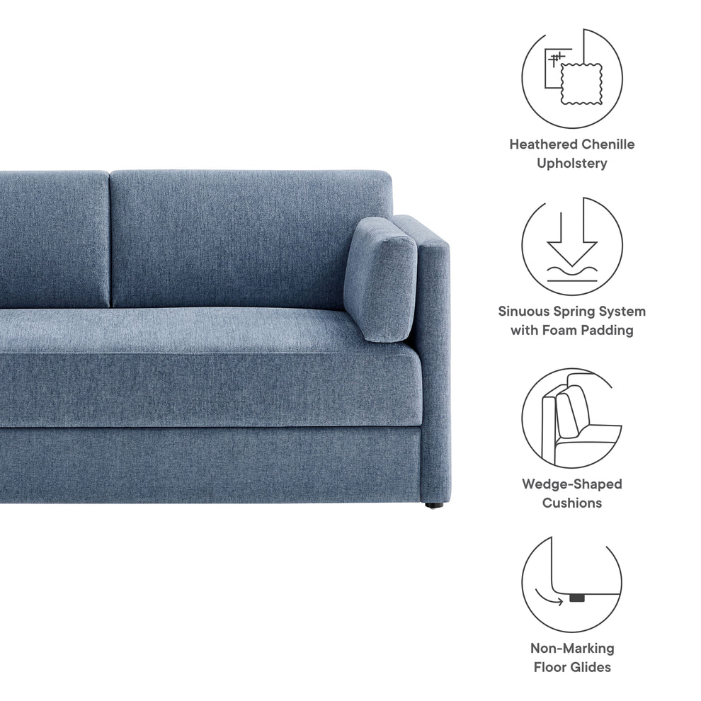 Linden Upholstered Heathered Chenille Sofa by Modway | Sofas | Modishstore - 8