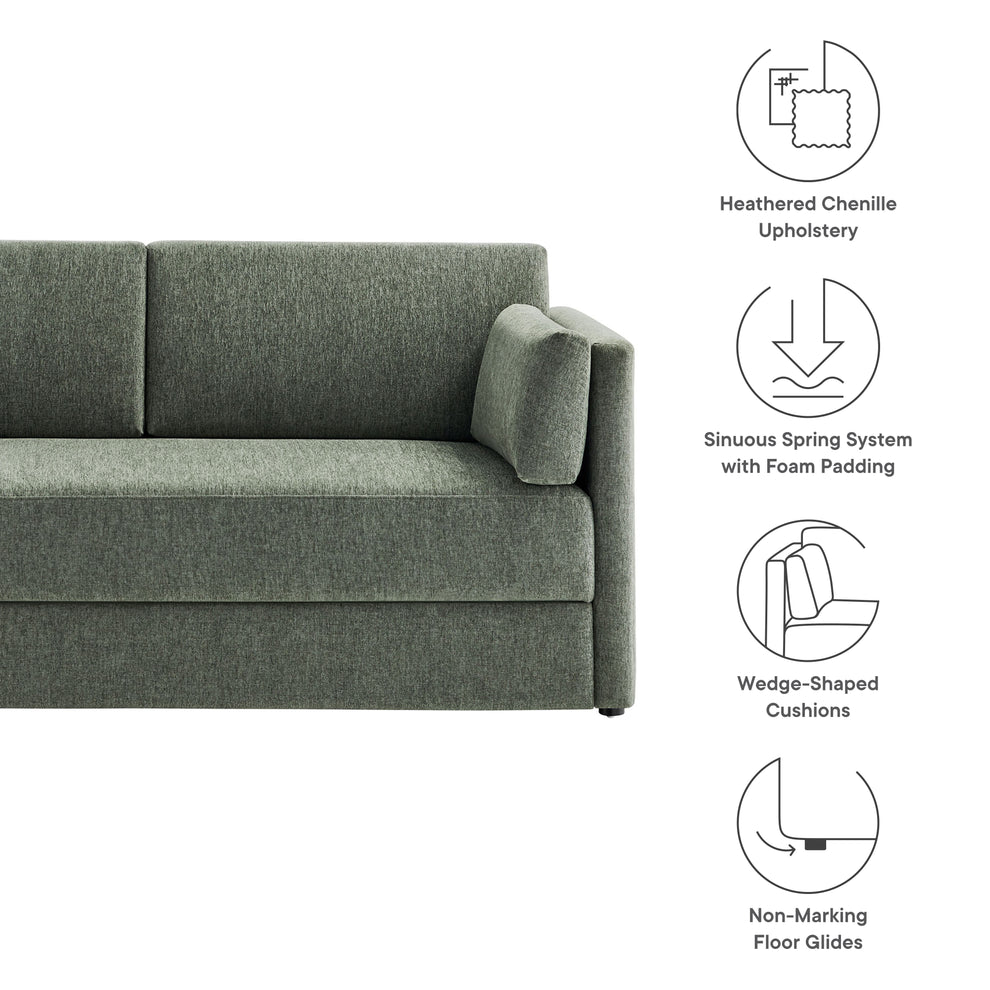 Linden Upholstered Heathered Chenille Sofa by Modway | Sofas | Modishstore - 17