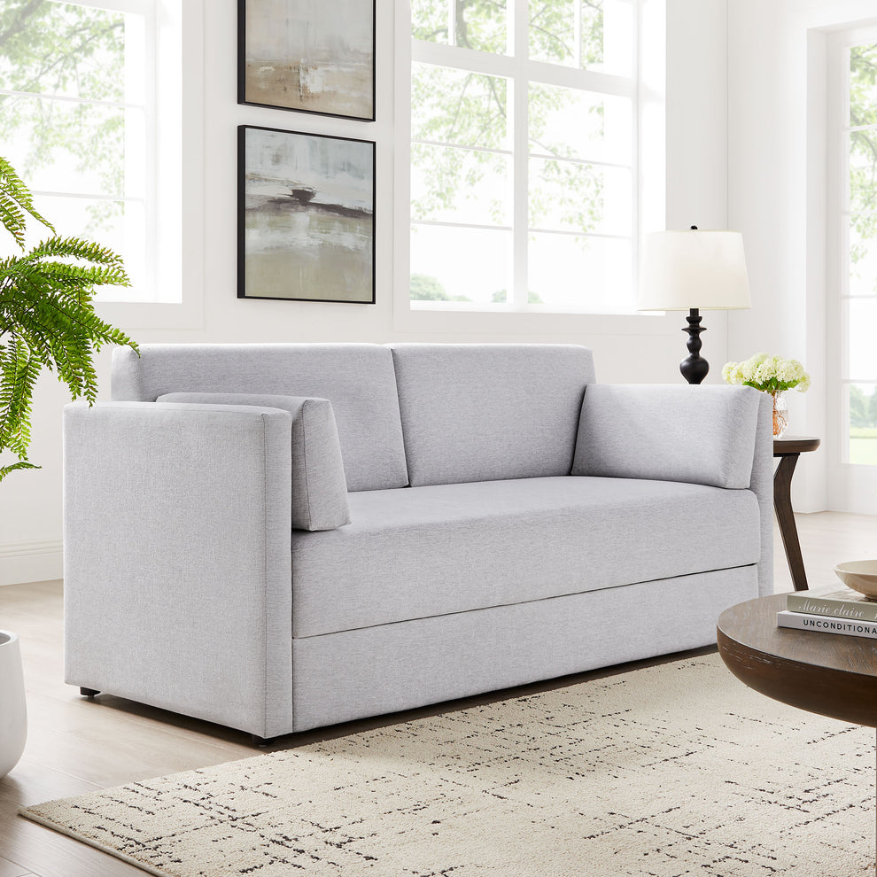 Linden Upholstered Heathered Chenille Sofa by Modway | Sofas | Modishstore - 25