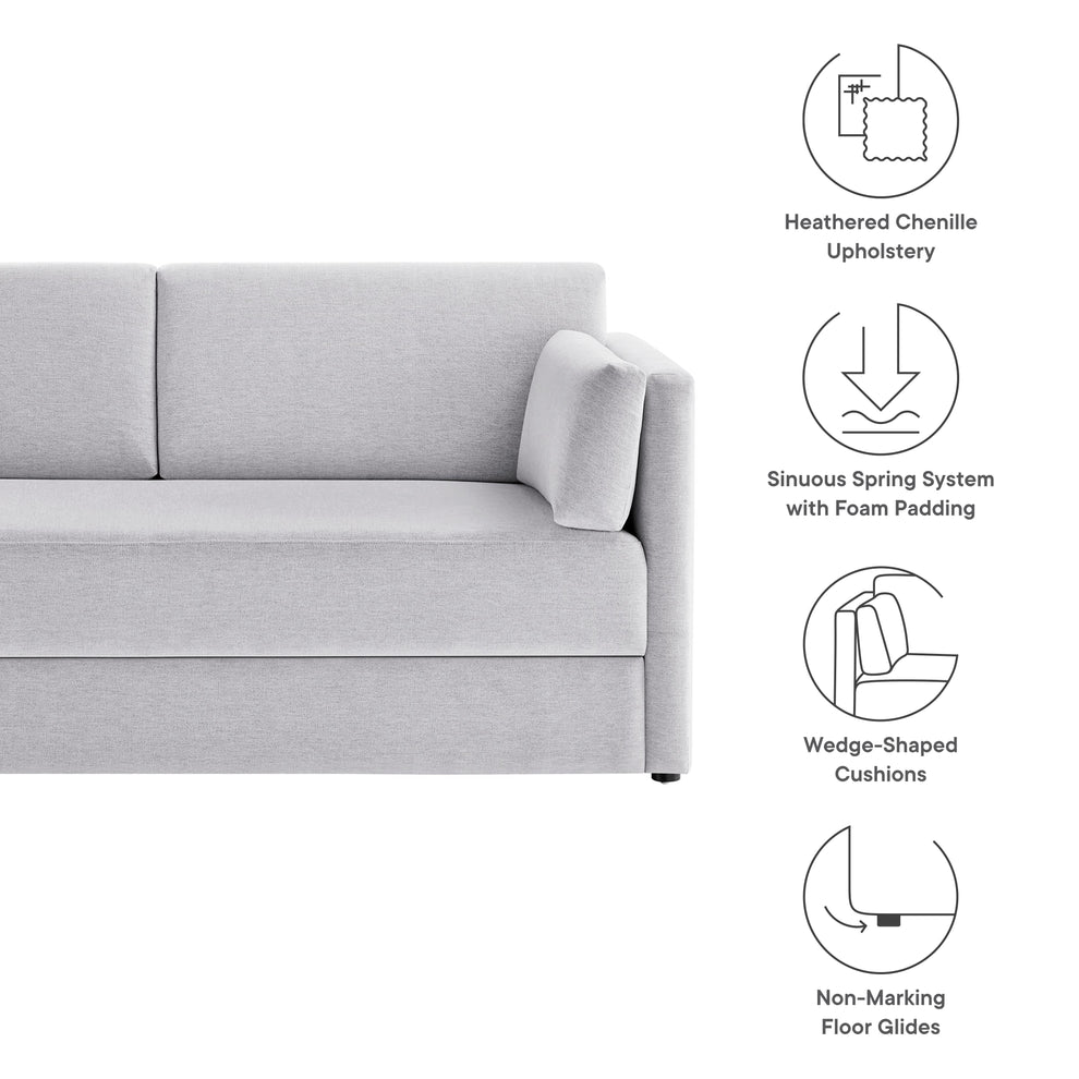 Linden Upholstered Heathered Chenille Sofa by Modway | Sofas | Modishstore - 26