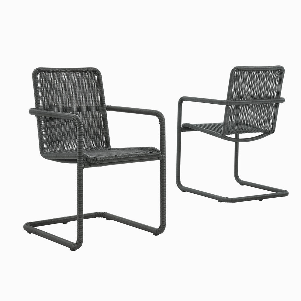 Abacus Outdoor Patio Wicker Dining Chairs Set of 2 by Modway | Dining Chairs | Modishstore - 11