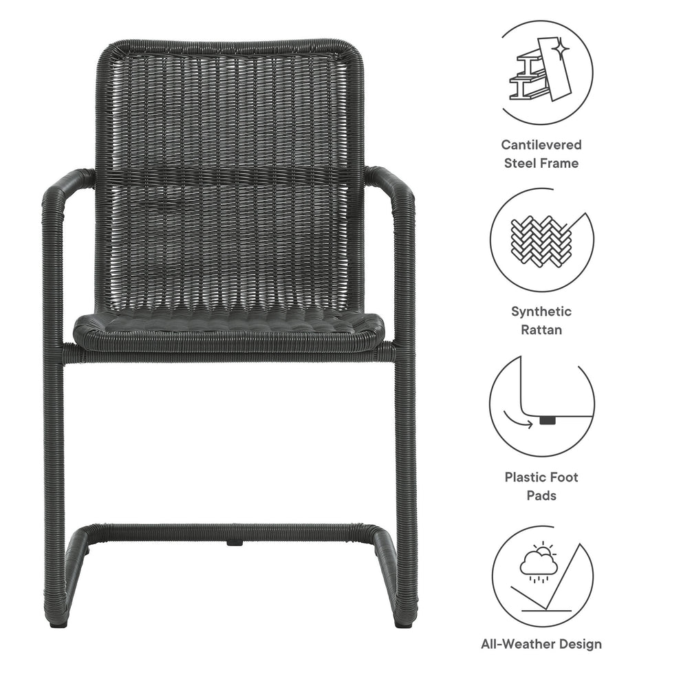 Abacus Outdoor Patio Wicker Dining Chairs Set of 2 by Modway | Dining Chairs | Modishstore - 19