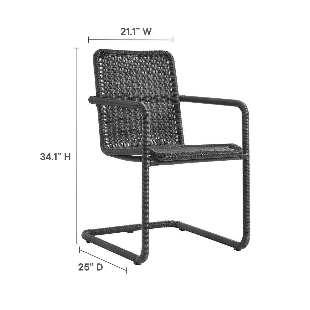 Abacus Outdoor Patio Wicker Dining Chairs Set of 2 by Modway | Dining Chairs | Modishstore - 20