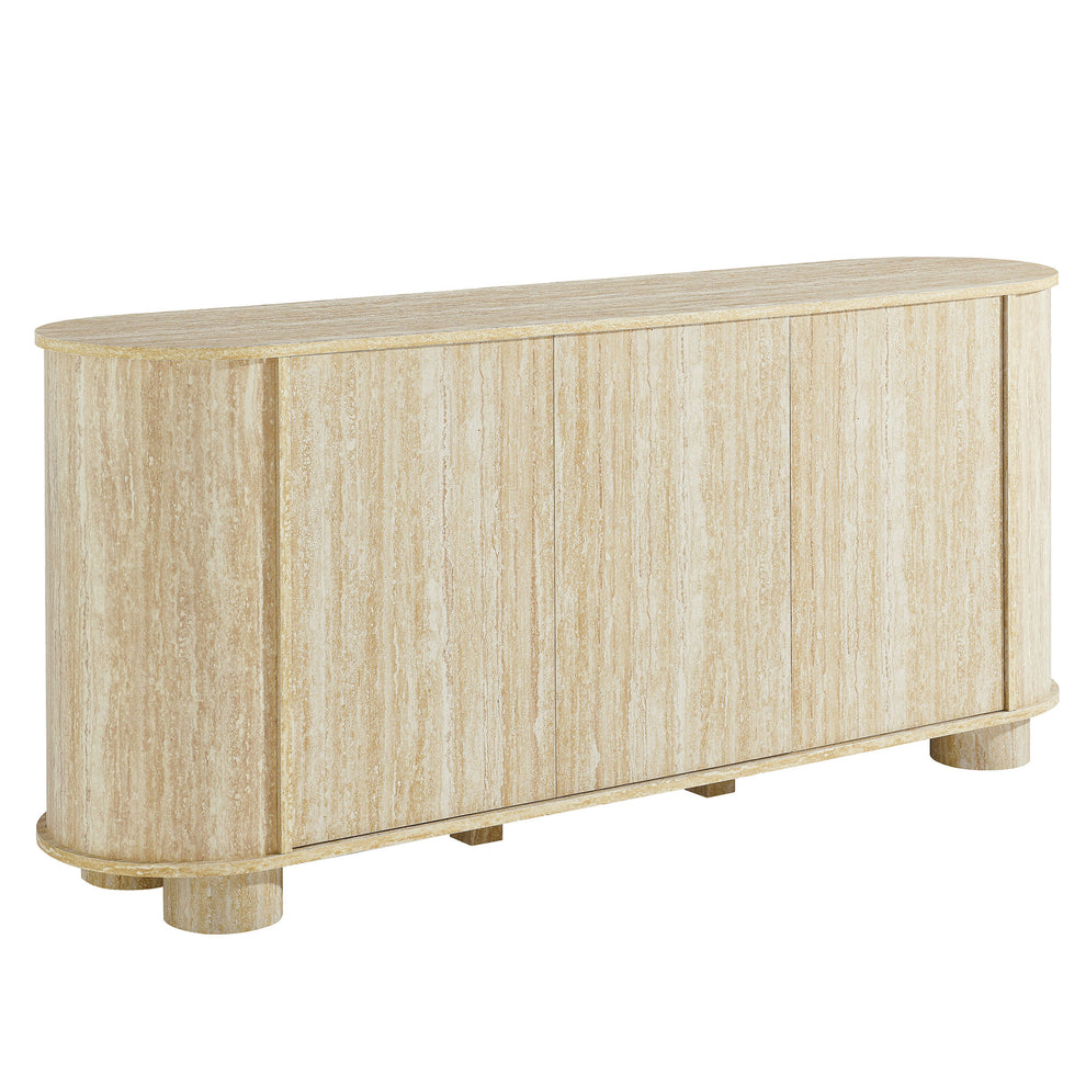 Overture 63Ó Oval Faux Travertine Sideboard by Modway | Sideboards | Modishstore - 2