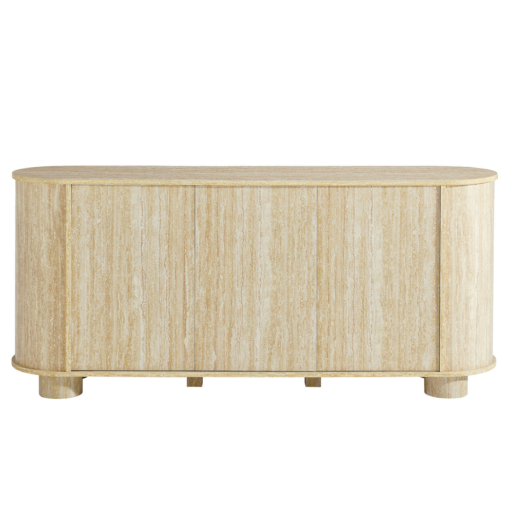 Overture 63Ó Oval Faux Travertine Sideboard by Modway | Sideboards | Modishstore - 4