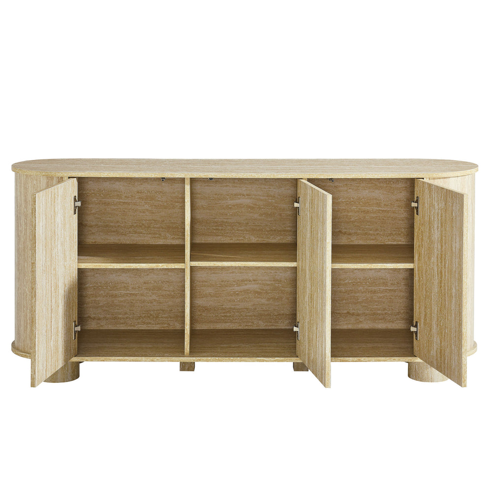 Overture 63Ó Oval Faux Travertine Sideboard by Modway | Sideboards | Modishstore - 5